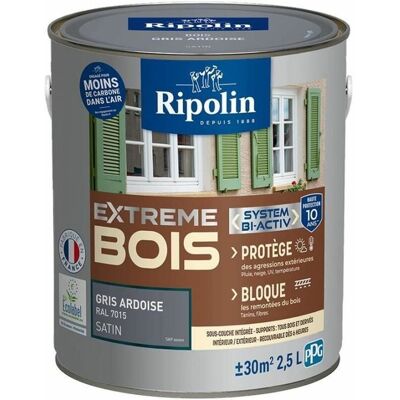 RIPOLIN Holzfarbe - Innen/Außen - Satin - Schiefergrau RIPOLIN Holzfarbe - Innen/Außen - Satin - Schiefergrau