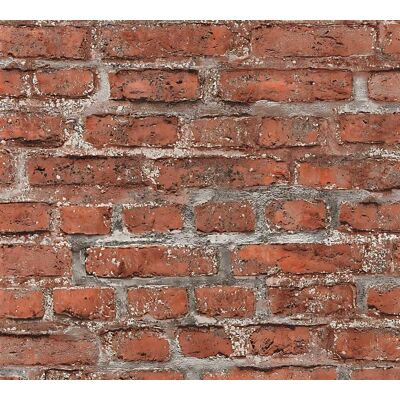 Profhome - Stein Kacheln Tapete 361392 Vliestapete Glatt In Steinoptik Matt Rot Grau 5,33 M2 Profhome - Stein Kacheln Tapete 361392 Vliestapete Glatt In Steinoptik Matt Rot Grau 5,33 M2