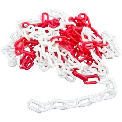 Trendline - Absperrkette 5 M Rot-weiß Kunststoffkette Warnkette Plastikkette Trendline - Absperrkette 5 M Rot-weiß Kunststoffkette Warnkette Plastikkette