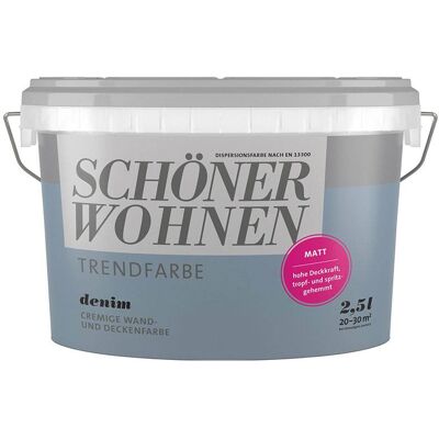 SCHÖNER WOHNEN Denim Wand- und Deckenfarbe - Hochdeckend - Innenbereich SCHÖNER WOHNEN Denim Wand- und Deckenfarbe - Hochdeckend - Innenbereich