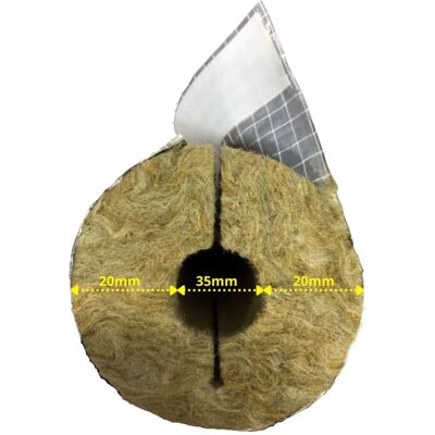 Nmc - Rohrisolierung Climatube Wool Länge 1 M, Ø 35 Mm, 20 Mm Stärke Rohrisolierung & Zubehör Nmc - Rohrisolierung Climatube Wool Länge 1 M, Ø 35 Mm, 20 Mm Stärke Rohrisolierung & Zubehör