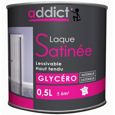 Addict Glyzerin-deko-lackfarbe Für Alle Untergründe, Seidenmatt Schwarz, 0,5 Liter Addict Glyzerin-deko-lackfarbe Für Alle Untergründe, Seidenmatt Schwarz, 0,5 Liter