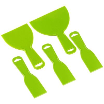 HEAT 5 Stück Kunststoffspachtel, 45°-winkeldesign, Spachtelwerkzeug Zum Reinigen Von Wandfarbe Und Tapeten, 2 Zoll, 4 Zoll, 6 Zoll HEAT 5 Stück Kunststoffspachtel, 45°-winkeldesign, Spachtelwerkzeug Zum Reinigen Von Wandfarbe Und Tapeten, 2 Zoll, 4 Zoll, 6 Zoll