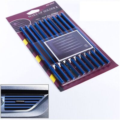 HEAT 10 Farbige Pvc-zierleisten Für Den Fahrzeuginnenraum, Dekorative Lüftungsschlitzleisten, Eleganter Interieur-stil, 10er-set HEAT 10 Farbige Pvc-zierleisten Für Den Fahrzeuginnenraum, Dekorative Lüftungsschlitzleisten, Eleganter Interieur-stil, 10er-set