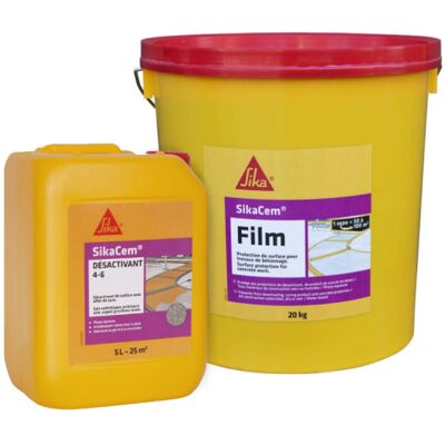 Sika - Kit Deaktivierter Beton 25m² - Oberflächenschutz 20kg - Desaktivierungsmittel 5l Sika - Kit Deaktivierter Beton 25m² - Oberflächenschutz 20kg - Desaktivierungsmittel 5l