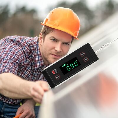 JUTE Digitale Magnetwasserwaage Mit V-nut-basis, Goniometer Und Winkelmesser JUTE Digitale Magnetwasserwaage Mit V-nut-basis, Goniometer Und Winkelmesser
