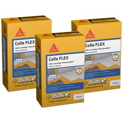 Sika Sikaceram 200 Flex Fliesenkleber 3er-set - Weiß - 2,5 Kg Sika Sikaceram 200 Flex Fliesenkleber 3er-set - Weiß - 2,5 Kg