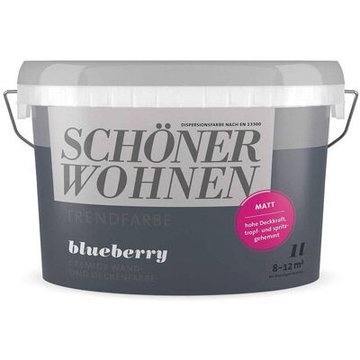 SCHÖNER WOHNEN-KOLLEKTION - Trendfarbe Blueberry 1L - Blueberry - 1 L - Wandfarbe SCHÖNER WOHNEN-KOLLEKTION - Trendfarbe Blueberry 1L - Blueberry - 1 L - Wandfarbe