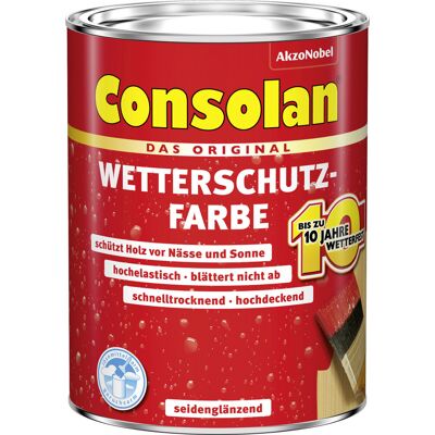 AkzoNobel - Consolan Wetterschutzfarbe - Holzbraun - Seidenglänzend - Paint AkzoNobel - Consolan Wetterschutzfarbe - Holzbraun - Seidenglänzend - Paint