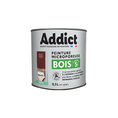 Addict' Peinture - ADD111300 - Baskischrot Satin - 0,5 L - paint Addict' Peinture - ADD111300 - Baskischrot Satin - 0,5 L - paint