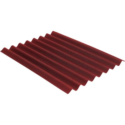 Onduline - Bitumenwellplatte Easyline 100 X 76 Cm 2,6 Mm Rot Dachpappe & Bitumen Onduline - Bitumenwellplatte Easyline 100 X 76 Cm 2,6 Mm Rot Dachpappe & Bitumen