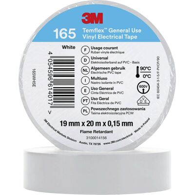 3M Weißer Isolierband - 19mm x 20m - Isolierband 3M Weißer Isolierband - 19mm x 20m - Isolierband