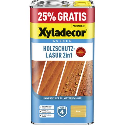 Xyladecor - Holzschutzlasur 2in1 4+1l Gratis Kiefer Aktionsgebinde 25% Gratis Holzschutzlasur Xyladecor - Holzschutzlasur 2in1 4+1l Gratis Kiefer Aktionsgebinde 25% Gratis Holzschutzlasur
