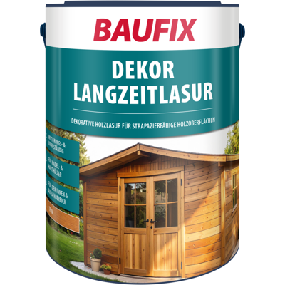 Baufix Dekor Langzeitlasur Teak Seidenglänzend, 5 Liter, Holzlasur Baufix Dekor Langzeitlasur Teak Seidenglänzend, 5 Liter, Holzlasur