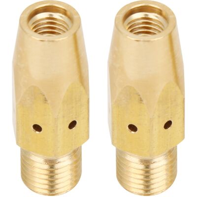 LEDE Adapter-kontaktspitze Für Miller M-25/m-40 Und Hobart Gasdiffusor-mig-brenner (2 Stück) LEDE Adapter-kontaktspitze Für Miller M-25/m-40 Und Hobart Gasdiffusor-mig-brenner (2 Stück)