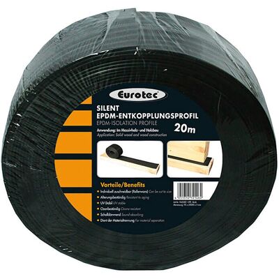 EUROTEC Silent Epdm-entkopplungsprofil 20m EUROTEC Silent Epdm-entkopplungsprofil 20m