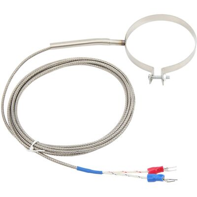 HEAT 60-mm-thermoelement Aus Edelstahl, 0–400 °c, Typ Ck, Temperaturfühlergewinde Für Industrielle Anwendungen, 2 M / 6,6 Fuß HEAT 60-mm-thermoelement Aus Edelstahl, 0–400 °c, Typ Ck, Temperaturfühlergewinde Für Industrielle Anwendungen, 2 M / 6,6 Fuß