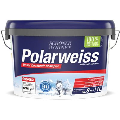 SCHONER WOHNEN Schöner Wohnen Polarweiss 1,0 Ltr. Weiß Scheuerbeständig SCHONER WOHNEN Schöner Wohnen Polarweiss 1,0 Ltr. Weiß Scheuerbeständig