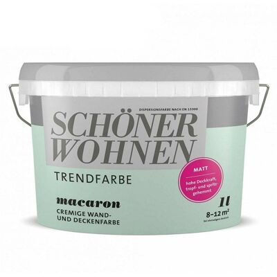 SCHONER WOHNEN Sw Trend Wandfarbe Matt 1,0l Macaron 6509 SCHONER WOHNEN Sw Trend Wandfarbe Matt 1,0l Macaron 6509