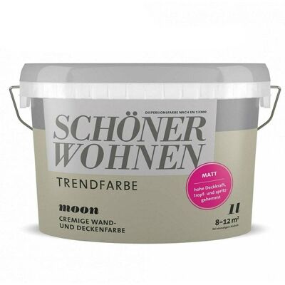 SCHONER WOHNEN Sw Trend Wandfarbe Matt 1,0l Moon 7503 SCHONER WOHNEN Sw Trend Wandfarbe Matt 1,0l Moon 7503