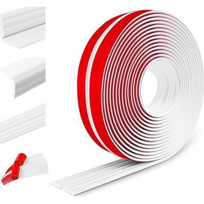 OEM Zierleiste, Selbstklebende Wandleiste, Eckenschutz, Pvc-eckleiste, Flexible Sockelleiste Für Wände Und Böden, Kantenschutz (20 Mm X 3 M, Weiß) OEM Zierleiste, Selbstklebende Wandleiste, Eckenschutz, Pvc-eckleiste, Flexible Sockelleiste Für Wände Und Böden, Kantenschutz (20 Mm X 3 M, Weiß)