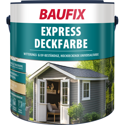 Baufix Express Deckfarbe Sand Matt, 2.5 Liter, Wetterschutzfarbe Baufix Express Deckfarbe Sand Matt, 2.5 Liter, Wetterschutzfarbe