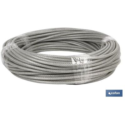 Cofan Stahlseil 10mm - 6 x 19 +1 - Kristall Cofan Stahlseil 10mm - 6 x 19 +1 - Kristall