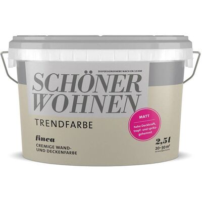 SCHÖNER WOHNEN-Beige Hochdeckende Wand- und Deckenfarbe - Innenfarbe SCHÖNER WOHNEN-Beige Hochdeckende Wand- und Deckenfarbe - Innenfarbe