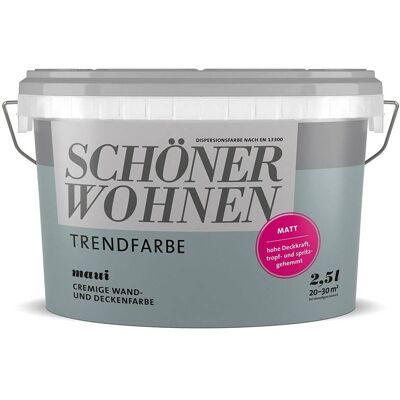 SCHÖNER WOHNEN-Maui Blau - Wandfarbe SCHÖNER WOHNEN-Maui Blau - Wandfarbe