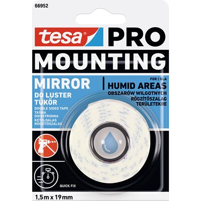 Tesa - Doppelseitiges Klebeband Für Spiegel 1,5m X19mm 66952 Tesa - Doppelseitiges Klebeband Für Spiegel 1,5m X19mm 66952