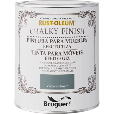 Rust-oleum Chalky Finish Furniture Deep Green 750 Ml Bruguer Rust-oleum Chalky Finish Furniture Deep Green 750 Ml Bruguer
