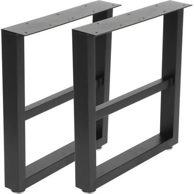 OEM Schwarze Tischbeine Aus Eisen – 2er-set – Maße: 39,5 X 8 X 44,5 Cm – Tragkraft: 363 Kg – Schnelle Montage Mit Schraubenset OEM Schwarze Tischbeine Aus Eisen – 2er-set – Maße: 39,5 X 8 X 44,5 Cm – Tragkraft: 363 Kg – Schnelle Montage Mit Schraubenset