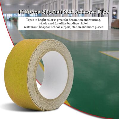 HEAT M X 5 Cm Pvc-antirutschband, Rutschfester Streifen Für Treppen Und Böden, Sicherheit Und Dekoration, Leuchtend Gelb, 1 Stück HEAT M X 5 Cm Pvc-antirutschband, Rutschfester Streifen Für Treppen Und Böden, Sicherheit Und Dekoration, Leuchtend Gelb, 1 Stück