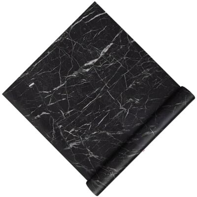 HEAT Marmorierte, Schwarze, Selbstklebende Tapete 40x300cm Für Büro- Und Wohnräume HEAT Marmorierte, Schwarze, Selbstklebende Tapete 40x300cm Für Büro- Und Wohnräume