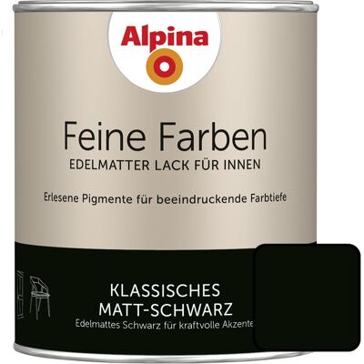 Alpina Markenwelt Lack - Matt Schwarz 0,75 l Alpina Markenwelt Lack - Matt Schwarz 0,75 l