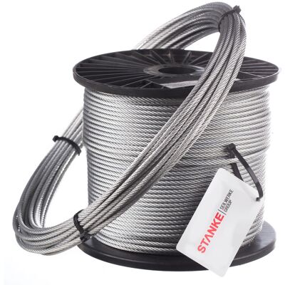 Drahtseil 10mm 6x19 Verzinkt Drahtseil Für Anhänger Stahlseil Forstseil Din Seil Draht, 60m - Seilwerk Stanke Drahtseil 10mm 6x19 Verzinkt Drahtseil Für Anhänger Stahlseil Forstseil Din Seil Draht, 60m - Seilwerk Stanke