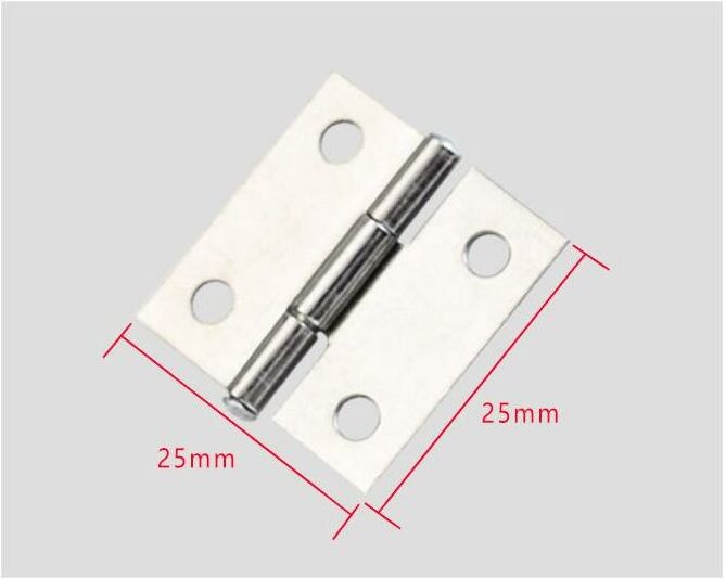 Minkurow - 10pcs Stainless Steel Home Furniture Hardware Door Hinge Long 25mm x 25mm