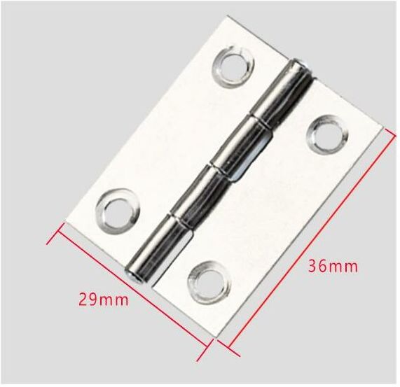 Minkurow - 10pcs Stainless Steel Home Furniture Hardware Door Hinge Long 36mm x 29mm