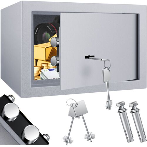 KESSER Möbeltresor mit Doppelbartschloss, Safe Tresor, Geldschrank, Boden-Wandtresor, Wandsafe ink. 2 x Schlüssel & Befestigungsschrauben, 30x20x20cm,