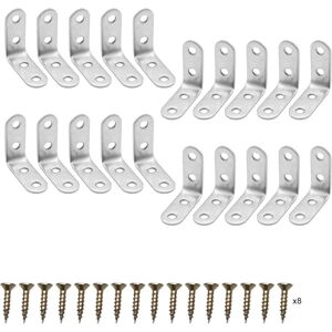 DPZO 20 Stück Eckstreben aus Edelstahl, 90-Grad-Eckverbinder mit Schrauben (404016 mm) DPZO 20 Stück Eckstreben aus Edelstahl, 90-Grad-Eckverbinder mit Schrauben (404016 mm)