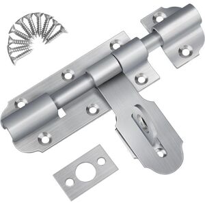 LIIYIELA Außentürriegel mit Vorhängeschloss, 135 mm Edelstahl-Schiebetürriegel, kleiner Türriegel mit Schrauben für Lagerhalle, Garage, Scheune, Tor und Hoftür LIIYIELA Außentürriegel mit Vorhängeschloss, 135 mm Edelstahl-Schiebetürriegel, kleiner Türriegel mit Schrauben für Lagerhalle, Garage, Scheune, Tor und Hoftür