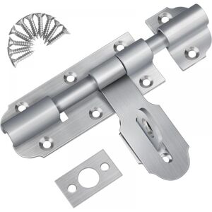 CYSLMUK Außentürriegel mit Vorhängeschloss-Haspe, 135 mm Edelstahl-Schiebetürriegel, kleine Türschloss-Haspe mit Schrauben für Lager, Garage, Scheunentor, CYSLMUK Außentürriegel mit Vorhängeschloss-Haspe, 135 mm Edelstahl-Schiebetürriegel, kleine Türschloss-Haspe mit Schrauben für Lager, Garage, Scheunentor,