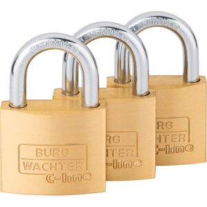Burg Wachter - Burg-wächter Vorhangschloss-set Trio 222, 40 Mm, Gleichsperrend Sb-3 Burg Wachter - Burg-wächter Vorhangschloss-set Trio 222, 40 Mm, Gleichsperrend Sb-3