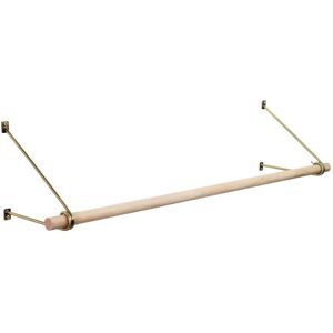 SO-TECH SOTECH Wandgarderobe 260 x 250 mm mit Ø 30 mm Kleiderstange aus Eichenholz, Länge: 50 cm mit Halterung Antik Gold SO-TECH SOTECH Wandgarderobe 260 x 250 mm mit Ø 30 mm Kleiderstange aus Eichenholz, Länge: 50 cm mit Halterung Antik Gold