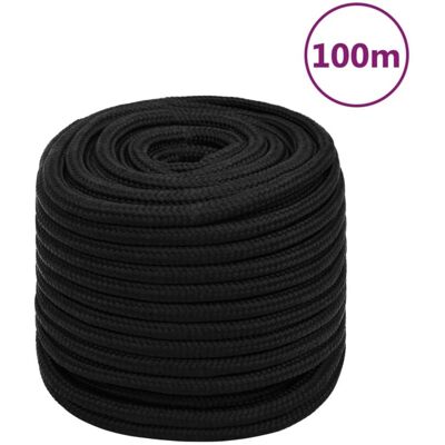vidaXL Haltbares Polyesterseil - 18 mm/ 100 m - Schwarz - Seil vidaXL Haltbares Polyesterseil - 18 mm/ 100 m - Schwarz - Seil