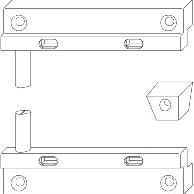 Maco - Rustico Schließzapfenplatten-garnitur Blr R3, Ladenabstand 20 Mm, Schwarz Maco - Rustico Schließzapfenplatten-garnitur Blr R3, Ladenabstand 20 Mm, Schwarz