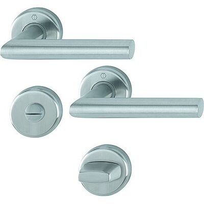 Hoppe Utrecht Edelstahl-Türgriff-Garnitur - Satin-Finish Hoppe Utrecht Edelstahl-Türgriff-Garnitur - Satin-Finish