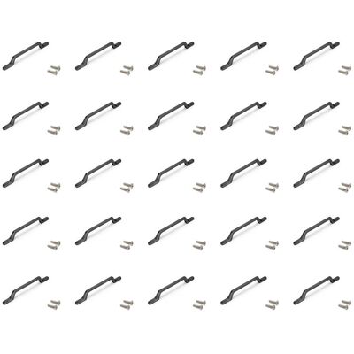Lot Von 25 Möbelgriffe Osaka, L192mm, 128mm Achsenabstand, Aluminium, Dunkelgrau - Emuca Lot Von 25 Möbelgriffe Osaka, L192mm, 128mm Achsenabstand, Aluminium, Dunkelgrau - Emuca