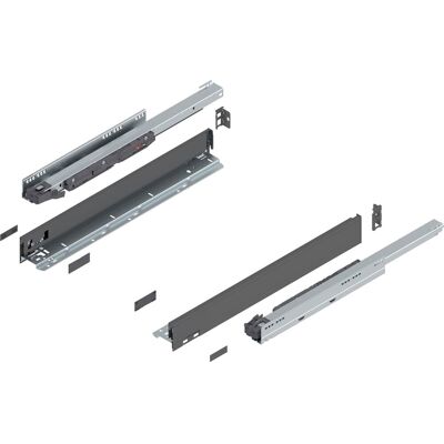 Legrabox Pure H N Schubladenschienen Set 1 Paar 40kg 550mm Tip On Vollauszug Oriongrau Set - Blum Legrabox Pure H N Schubladenschienen Set 1 Paar 40kg 550mm Tip On Vollauszug Oriongrau Set - Blum