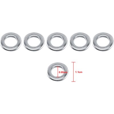 HEAT 100 Stück Metrische Unterlegscheiben Und Schraubenreparaturset Aus Edelstahl 304, M3/m4/m5/m6/m8/m10 (m6) HEAT 100 Stück Metrische Unterlegscheiben Und Schraubenreparaturset Aus Edelstahl 304, M3/m4/m5/m6/m8/m10 (m6)